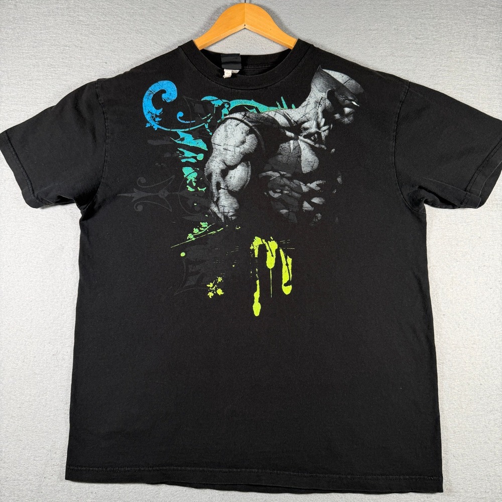 Mad Engine Marvel Wolverine Graphic T-Shirt Mens XL Black Neon Drip X-Men Tee